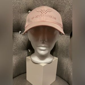 NWOT Wonder Woman, Light pink, six flags, Ball Cap.